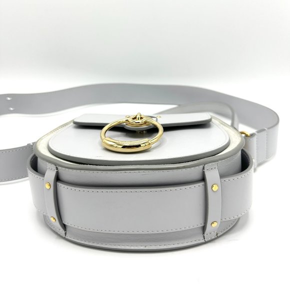 Chloe Gray Crossbody Bag with Gold Accents - Picture 5 of 10